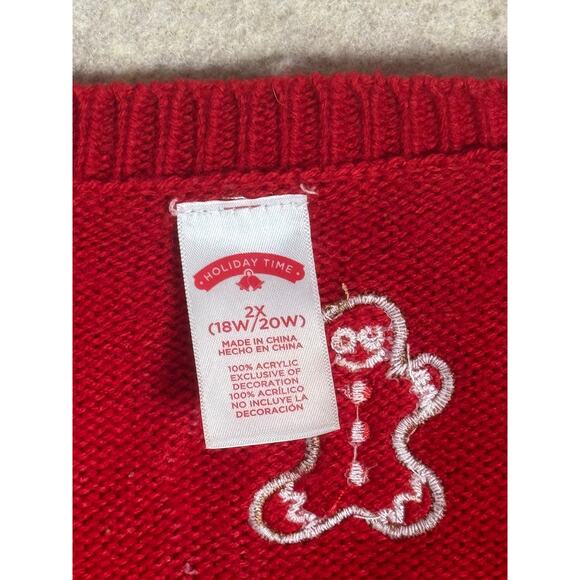 Christmas Dog Sweater Vest Plus 2X Just Paws Be Merry Cute Ugly Holiday Time - Picture 4 of 7